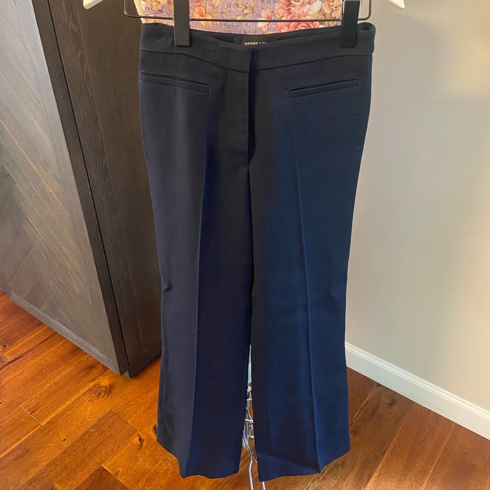 Derek lam navy flare dress pants 0